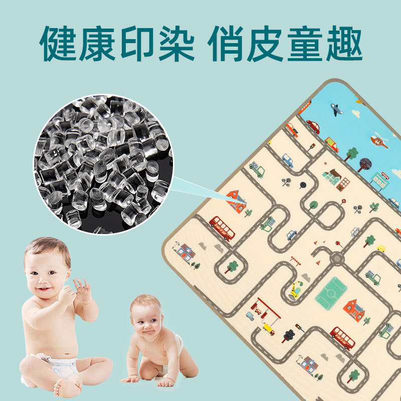 Yiwu Jietai's new 2-centimeter thickened XPE children's crawling mat, baby play mat, crawling mat, and household double-sided mat Specification image