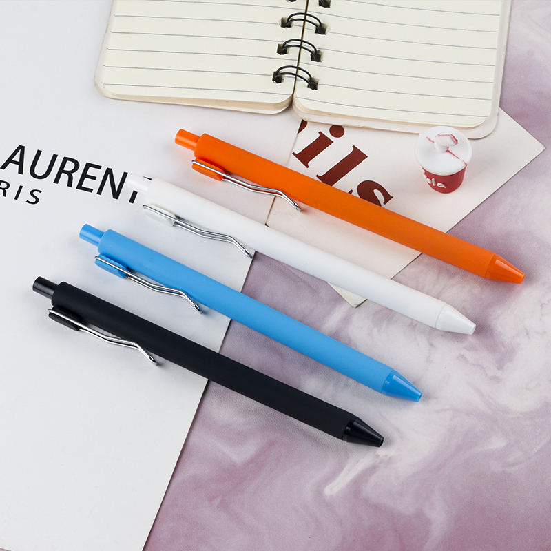 Solid color press pen, high appearance level, student-specific practice pen, exquisite stationery, smooth and quick-drying ballpoint pen, signature pen Item Picture