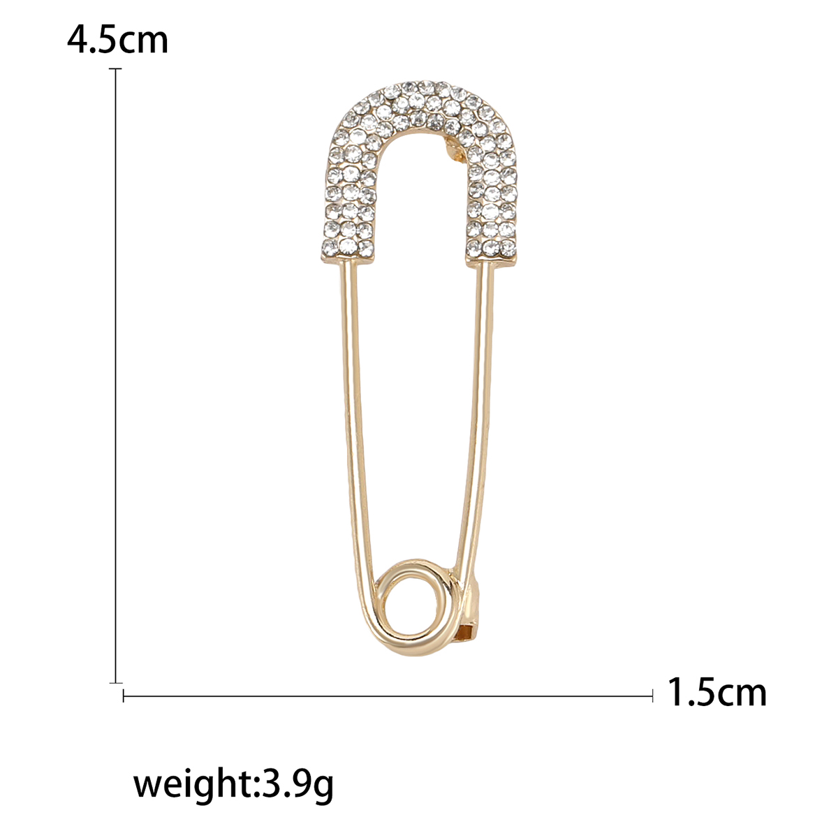 Factory direct sales of creative and light luxury new best-selling water diamond large brooch, stainless steel brooch, anti-glare, light luxury creative retro brooch, simple and fashionable accessory brooch Specification image