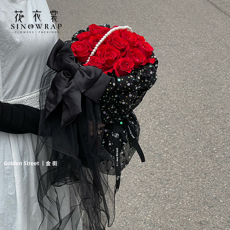花衣裳新款/蝴蝶结蓬蓬纱/头纱鲜花产品图