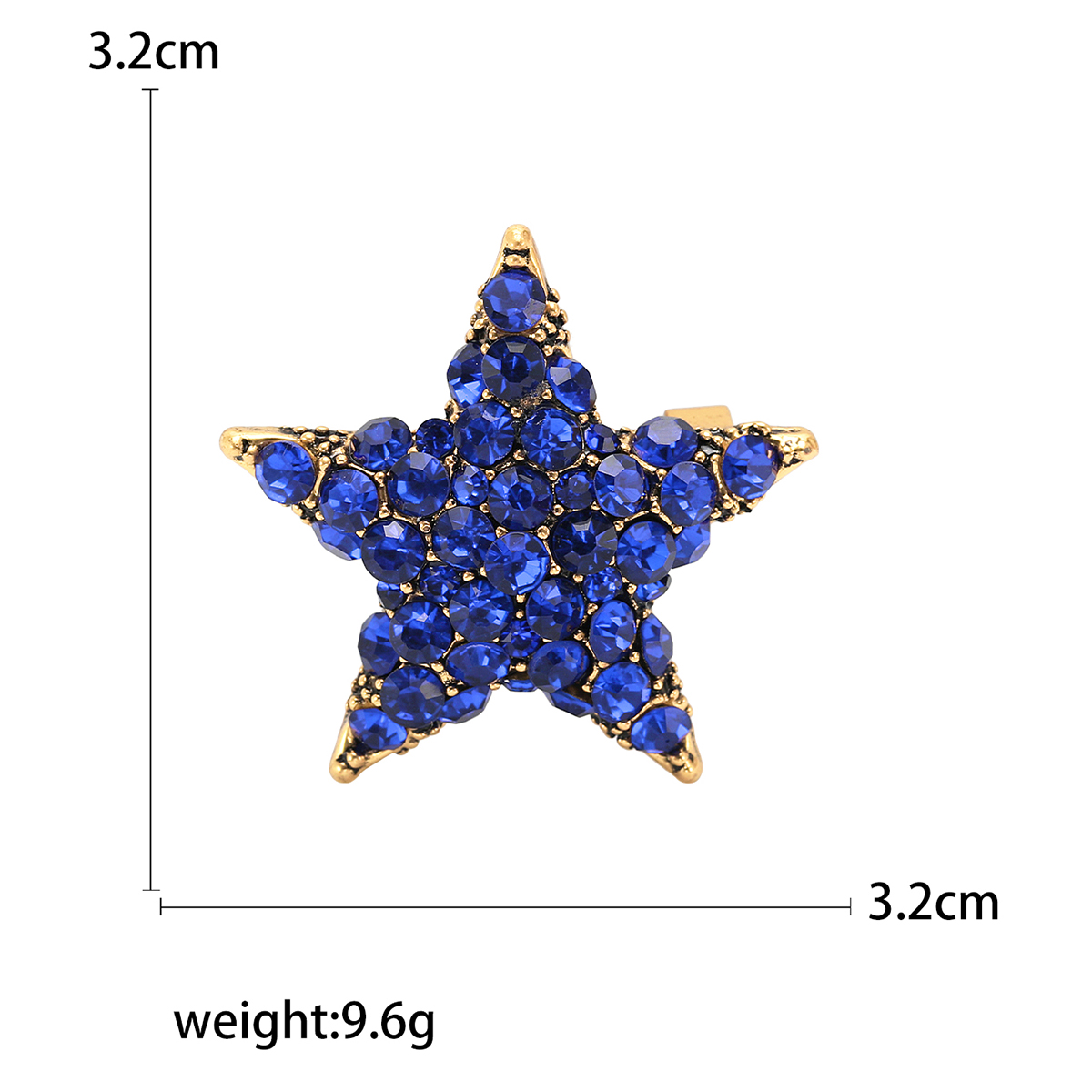 Factory direct sales, creative and light luxury new best-selling water diamond five-pointed star stainless steel brooch, anti-glare, light luxury creative retro brooch, simple and fashionable accessory pin Application Scenario