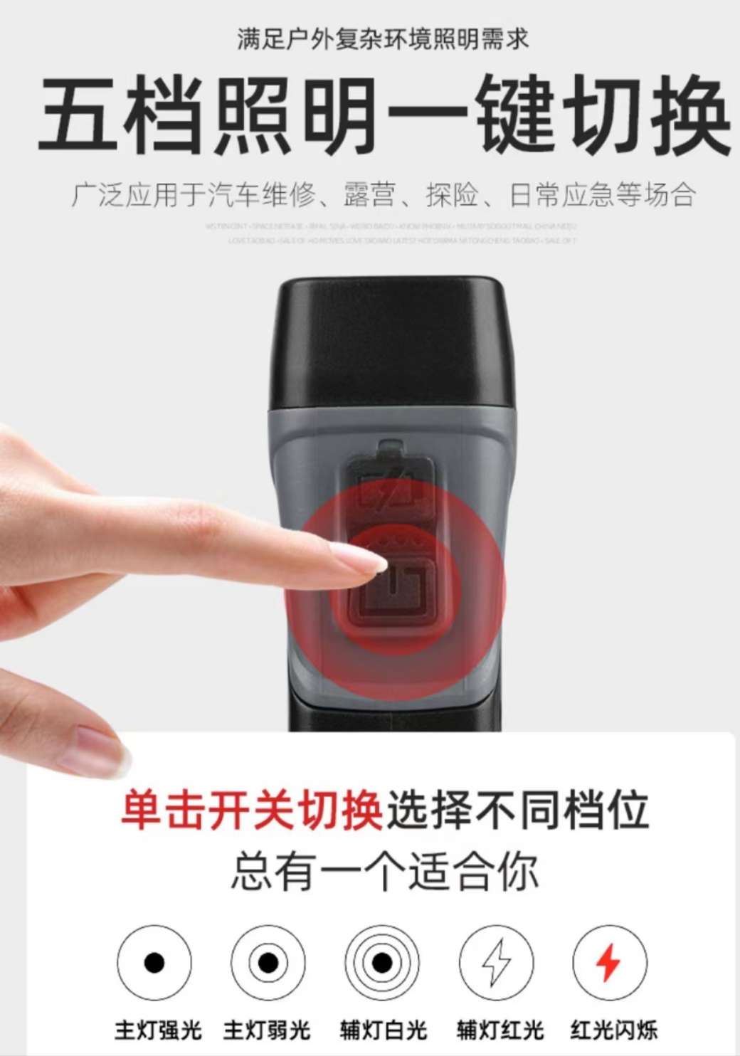 Foldable rechargeable flashlight with strong magnetic field. You will definitely regret it if you don't buy it! detail image 5