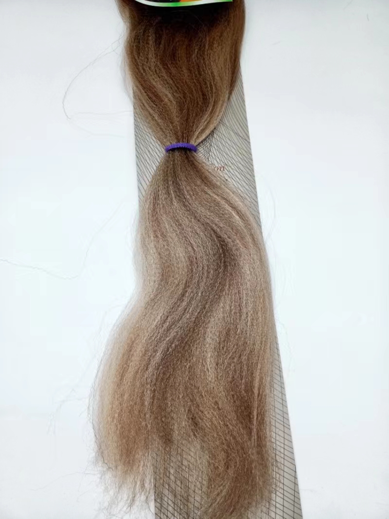 Factory chemical fiber large braid black person braid wig for export, European and American golden wig Specification image