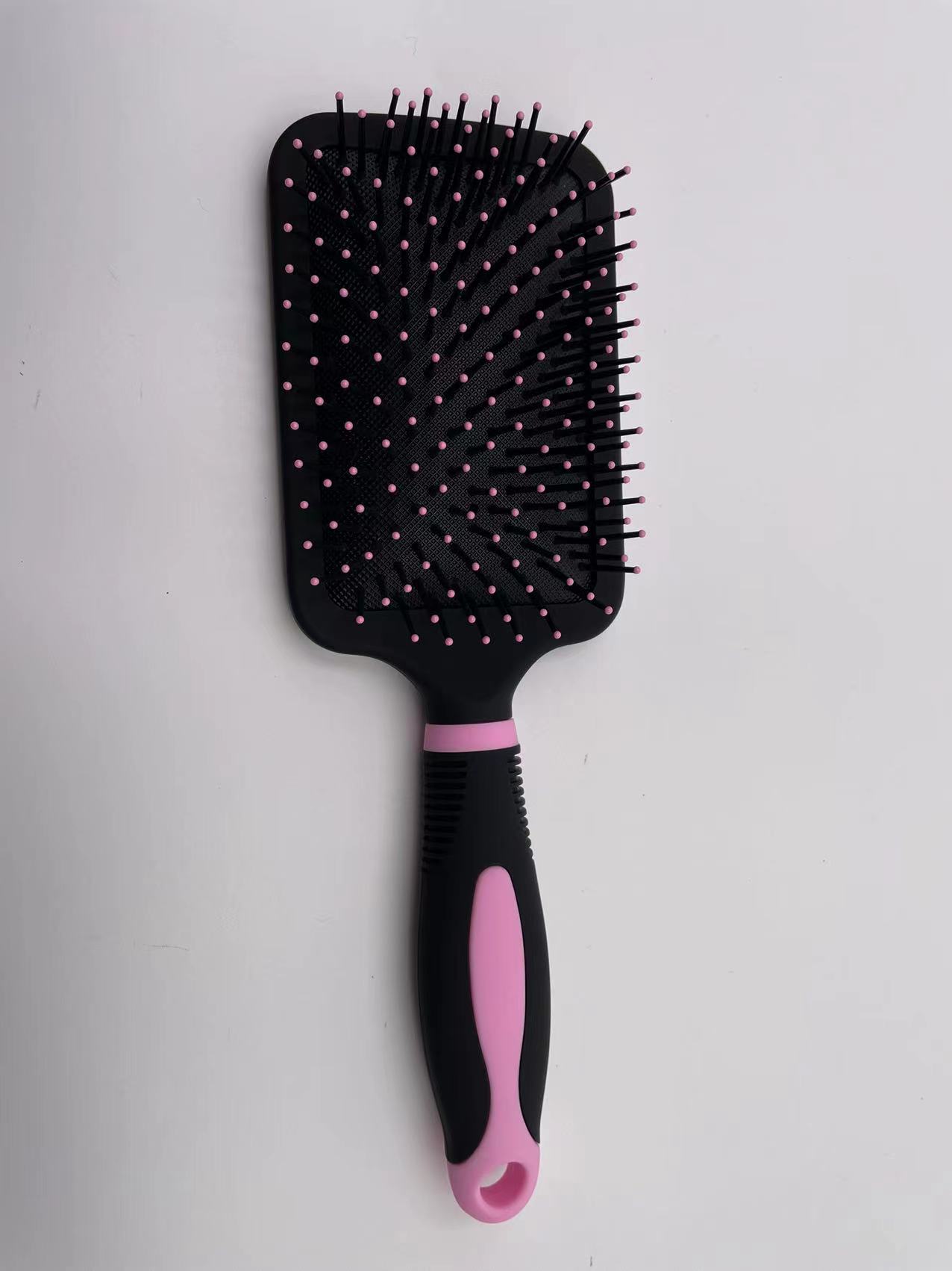 黑弹效果美发大方胶皮塑料头梳，塑料梳美发梳发刷扁梳头梳