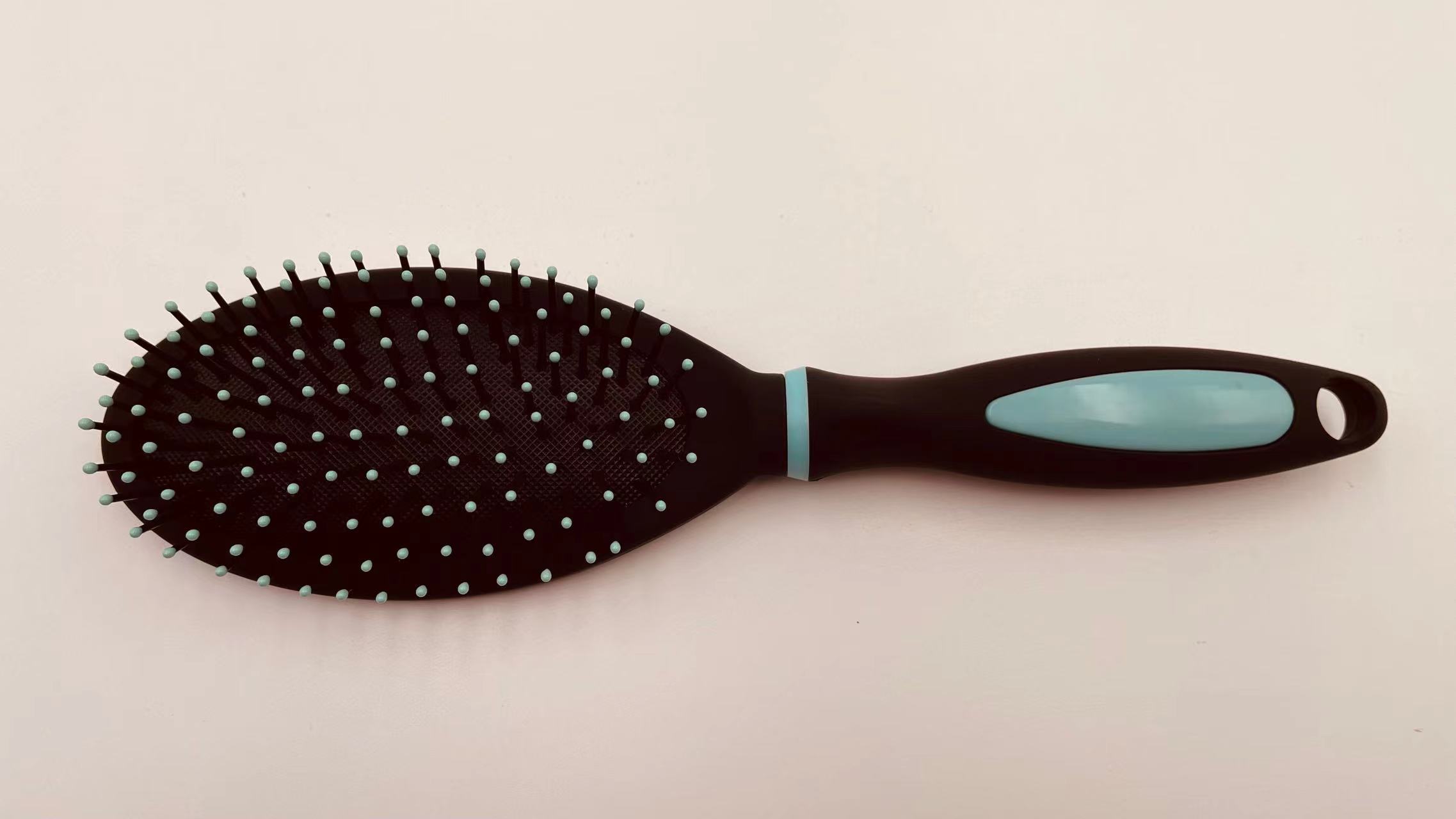 黑弹效果美发椭圆小号塑料头梳，塑料梳美发梳发刷扁梳头梳