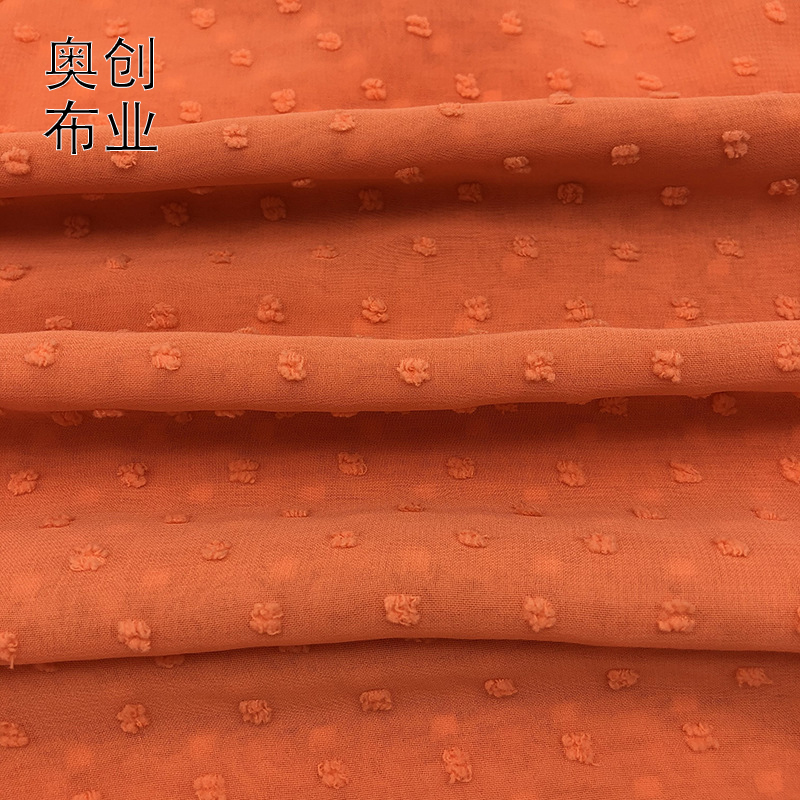 剪花雪纺/中毛球/提花细节图