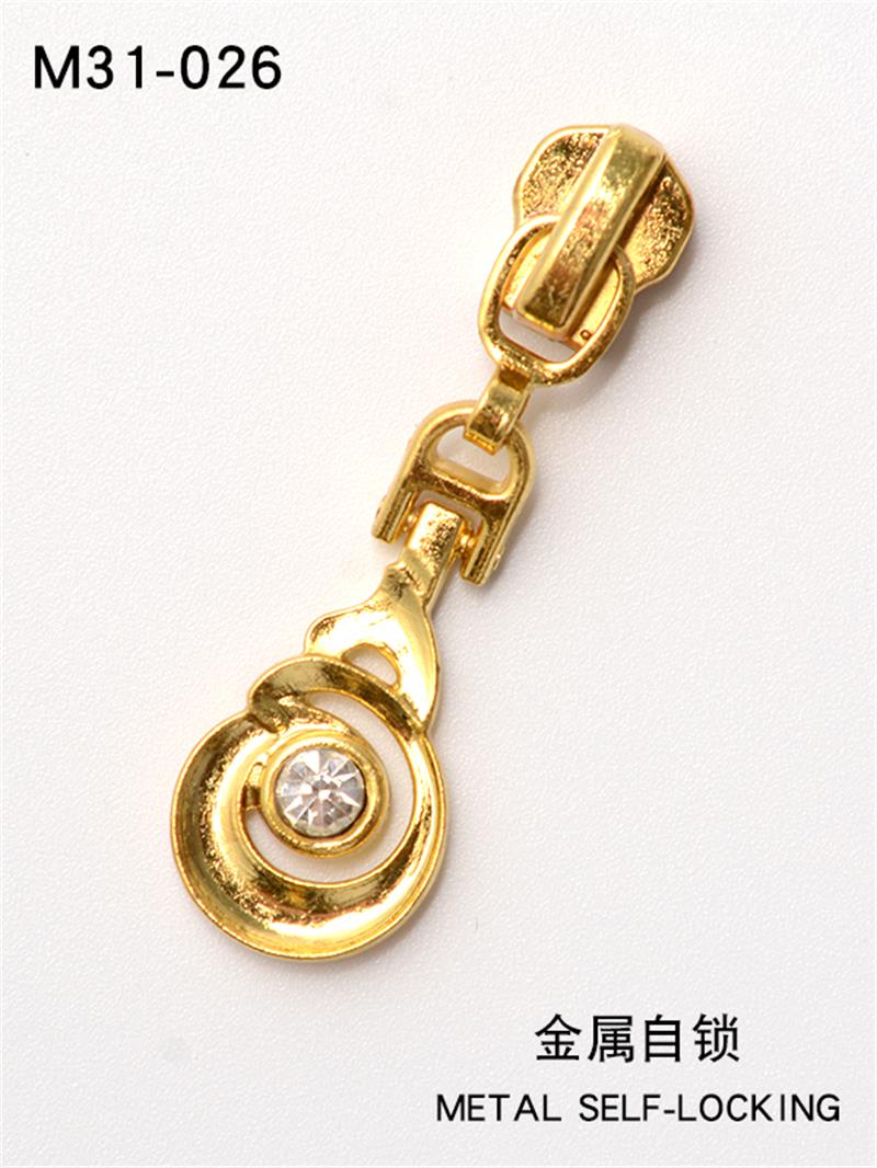 5#尼龙葫芦形点钻花样片拉链头箱包鞋服被套拉链头批发定制