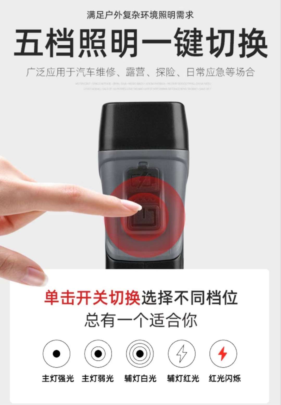 Foldable rechargeable flashlight with strong magnetic field. You will definitely regret it if you don't buy it! detail image 7