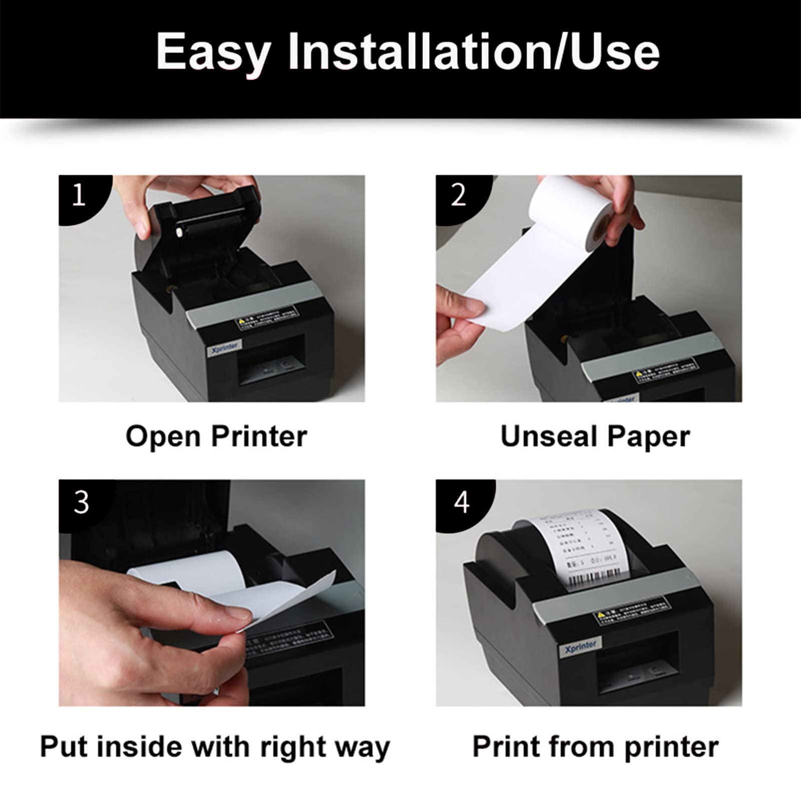 80x80mm Thermal cash register paper, 30 rolls of thermal printing paper, receipt paper, bill cash register paper, thermal cash register paper, POS machine receipt paper, thermal cash register paper Item Picture