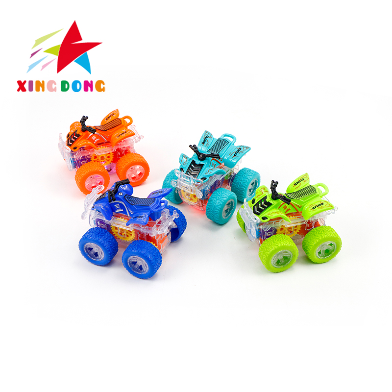 Children's toys: Colorful four-wheel drive inertial stunt beach buggy, colorful roller coaster Application Scenario