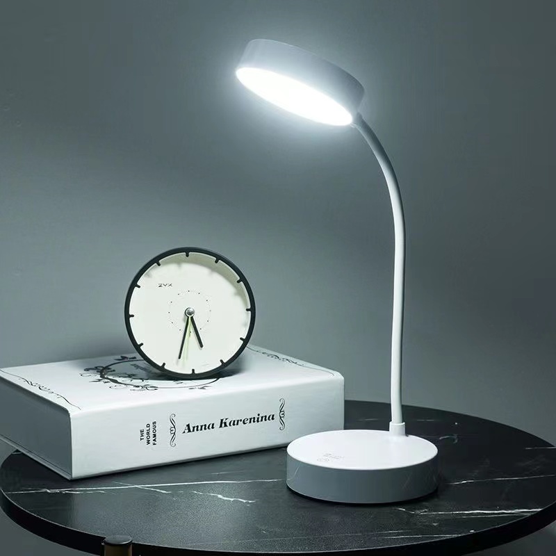 Dual-purpose LED eye-protecting desk lamp with 18650 lithium battery, detachable, mini desk lamp for student dormitories details Picture