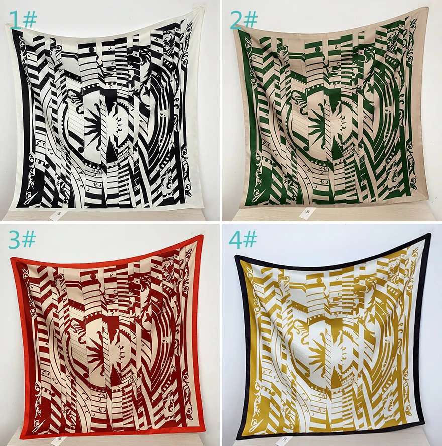 90丽锦缎仿真丝方巾中方巾春秋款围巾