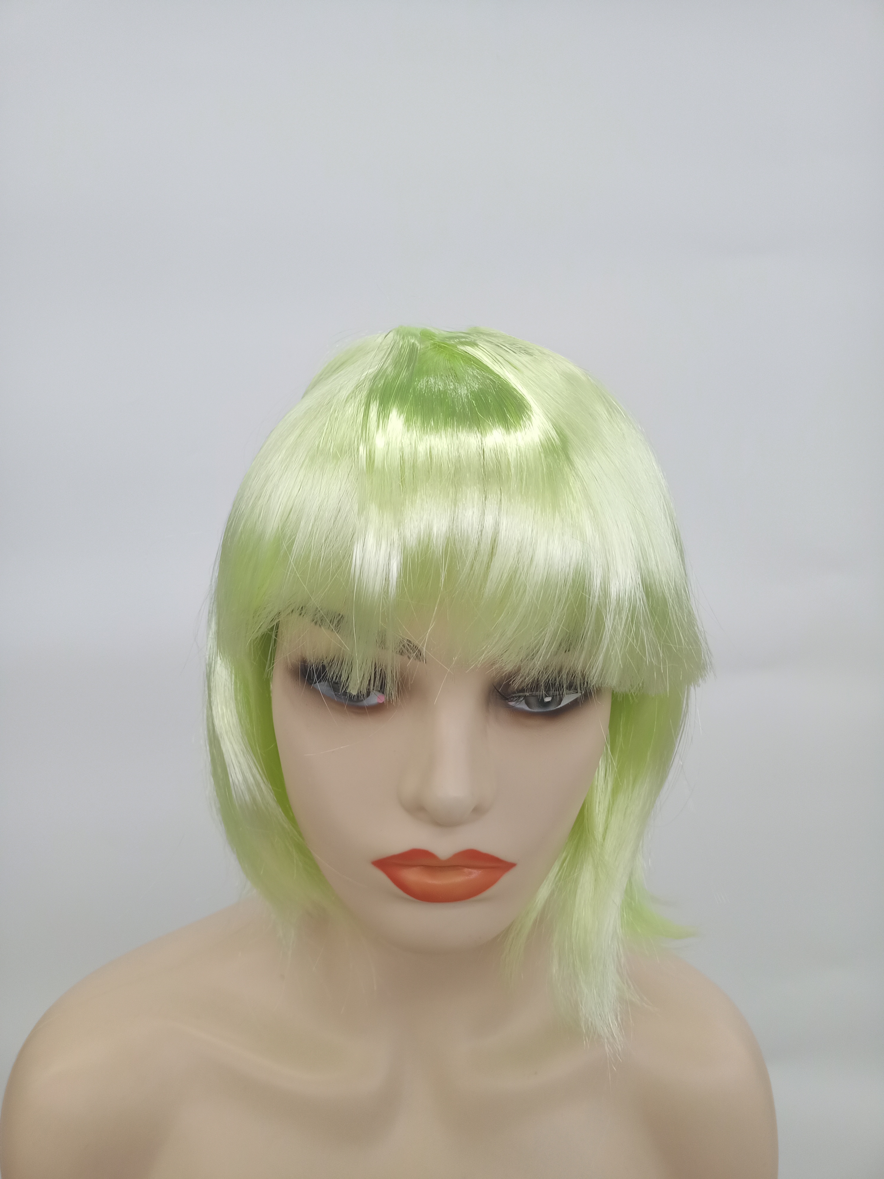 Linda peluca mujer bobble suave reducción de edad todo el conjunto