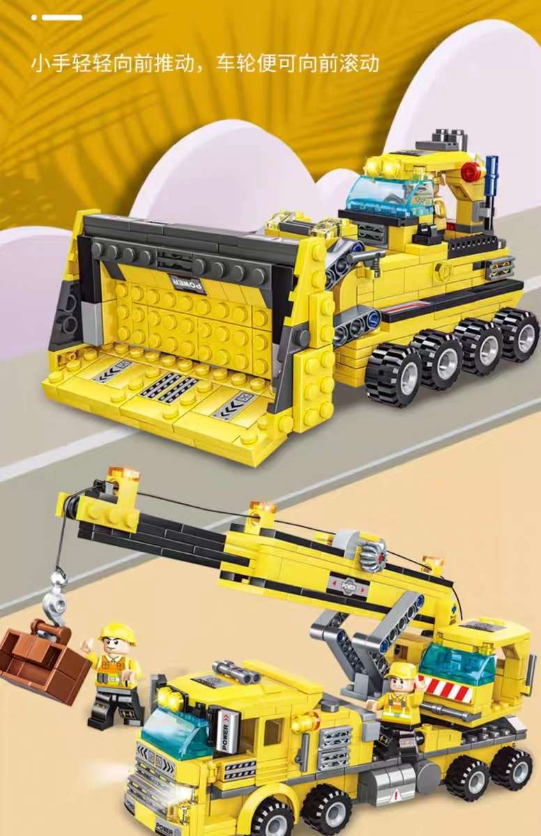 Zhengbo Building Block Crane, hoist and engineering Vehicle series models, adult high-difficulty boys' assembly toys, educational detail image 6