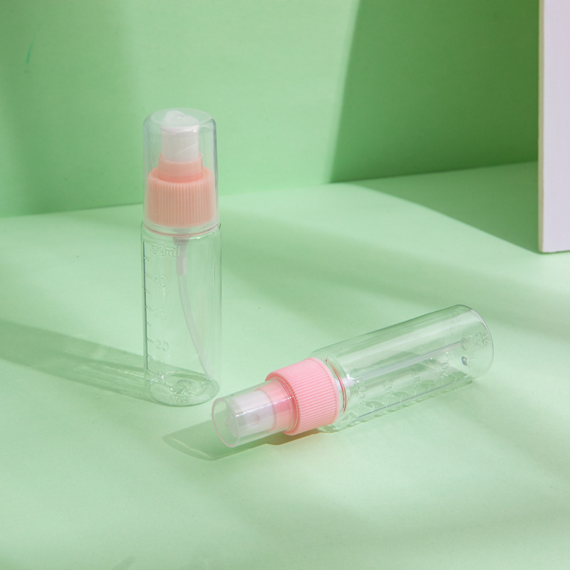 Travel sub-bottle PVC box cosmetic bottle 6-piece set spray press cream travel set plastic sub-bottle detail image 4
