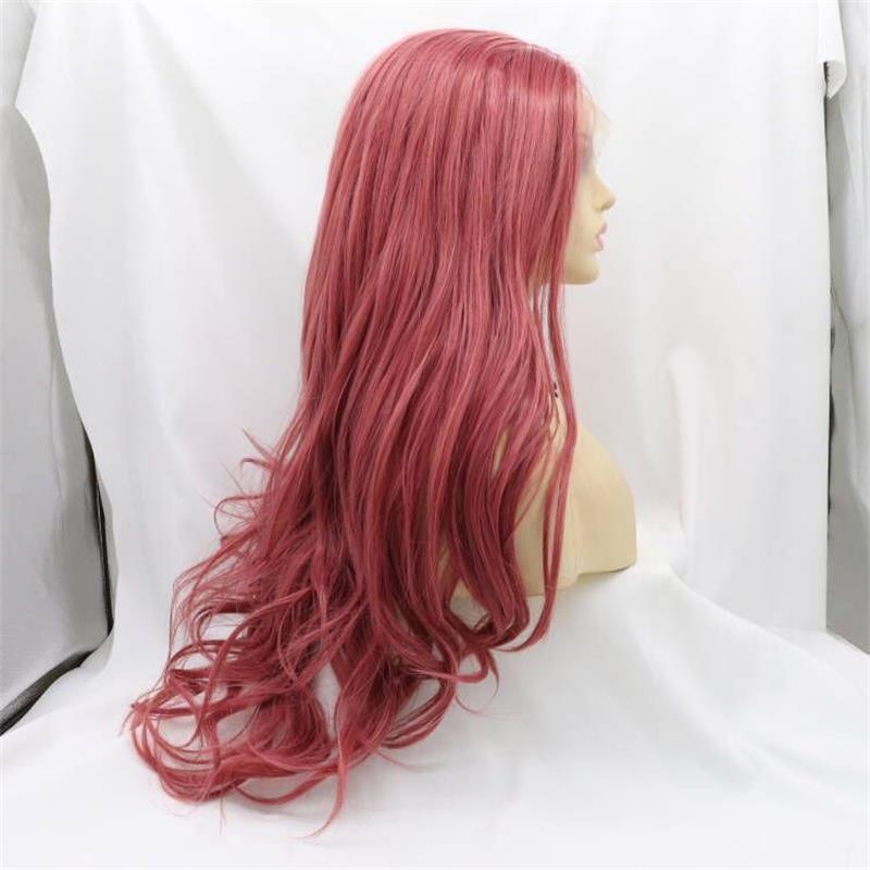 Xivia's former lace synthetic fiber wig for women, mixed in multiple colors, freely divided, high-temperature silk long curly hair, European and American style Application Scenario