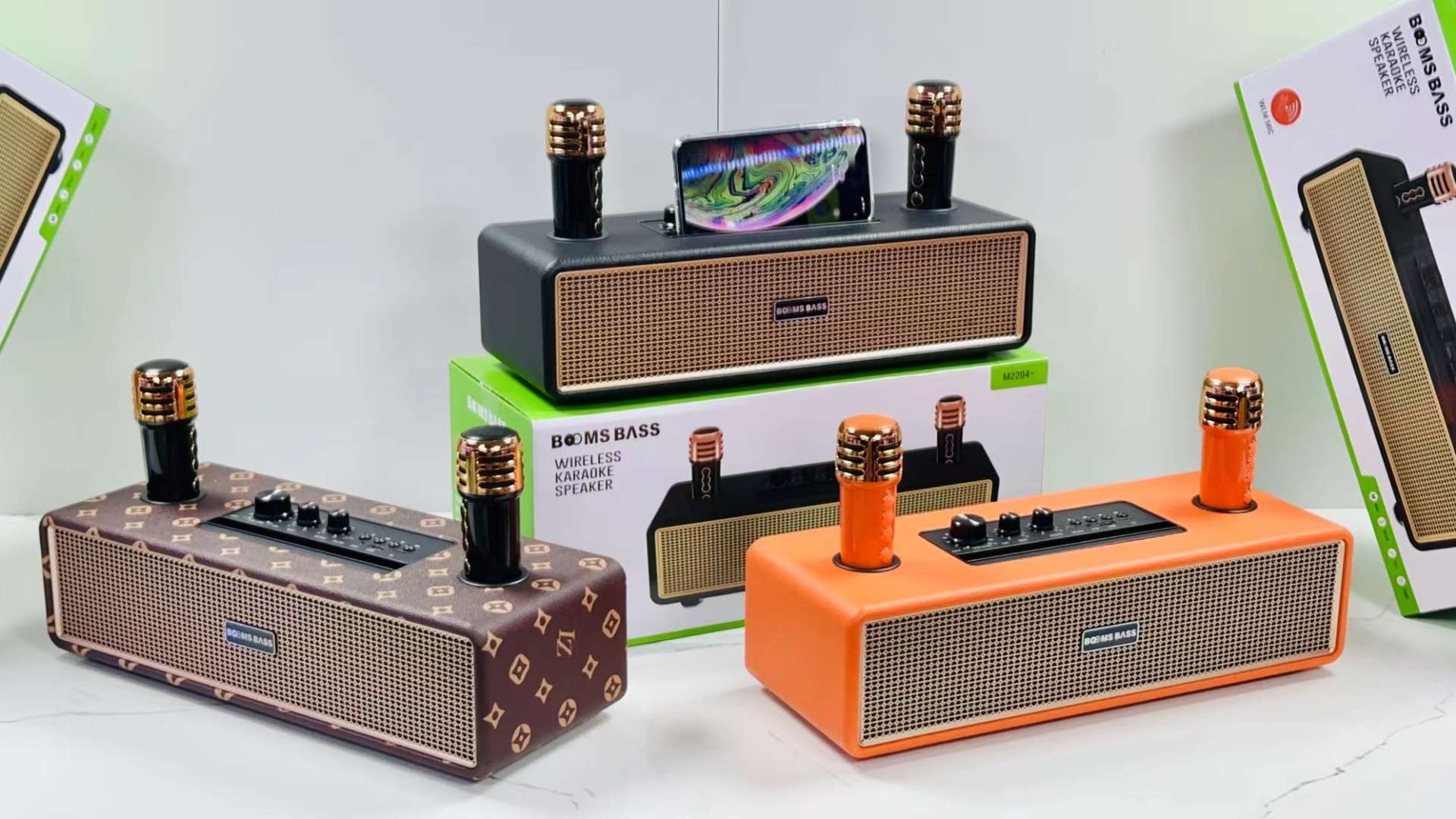 蓝牙音箱带双麦克风可插U盘TF卡