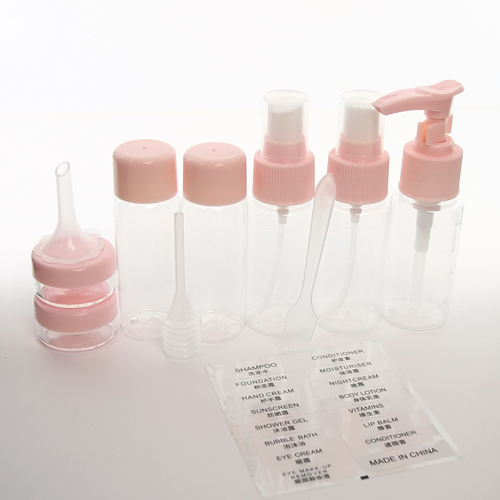 Spray bottle, lotion bottle, cosmetics travel sub-bottle, 11-piece set, cosmetics sub-bottle, PET plastic bottle Specification image