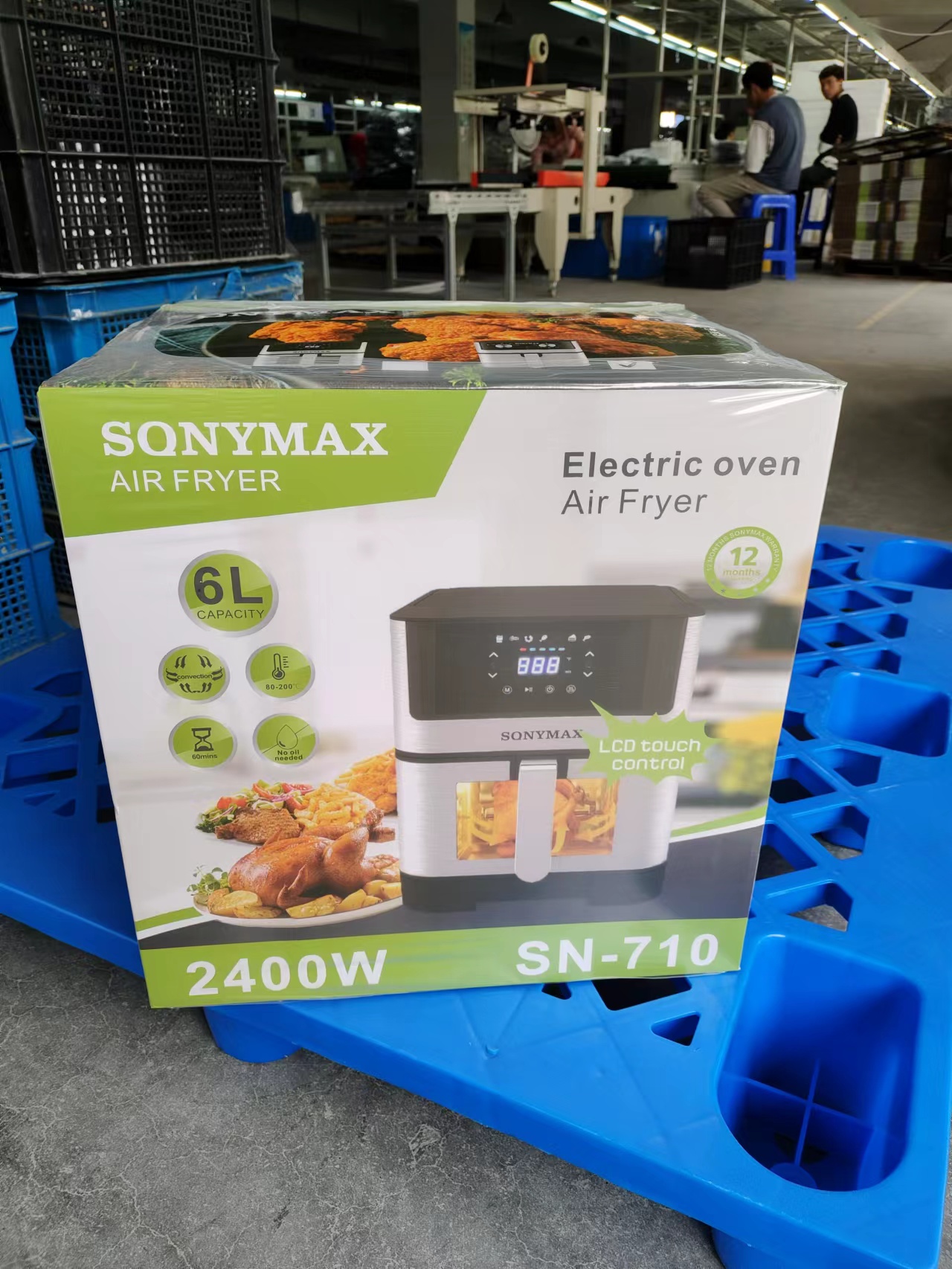 6L touch screen intelligent smokeless electric oil-free energy-saving oven air fryer SN-710 details Picture