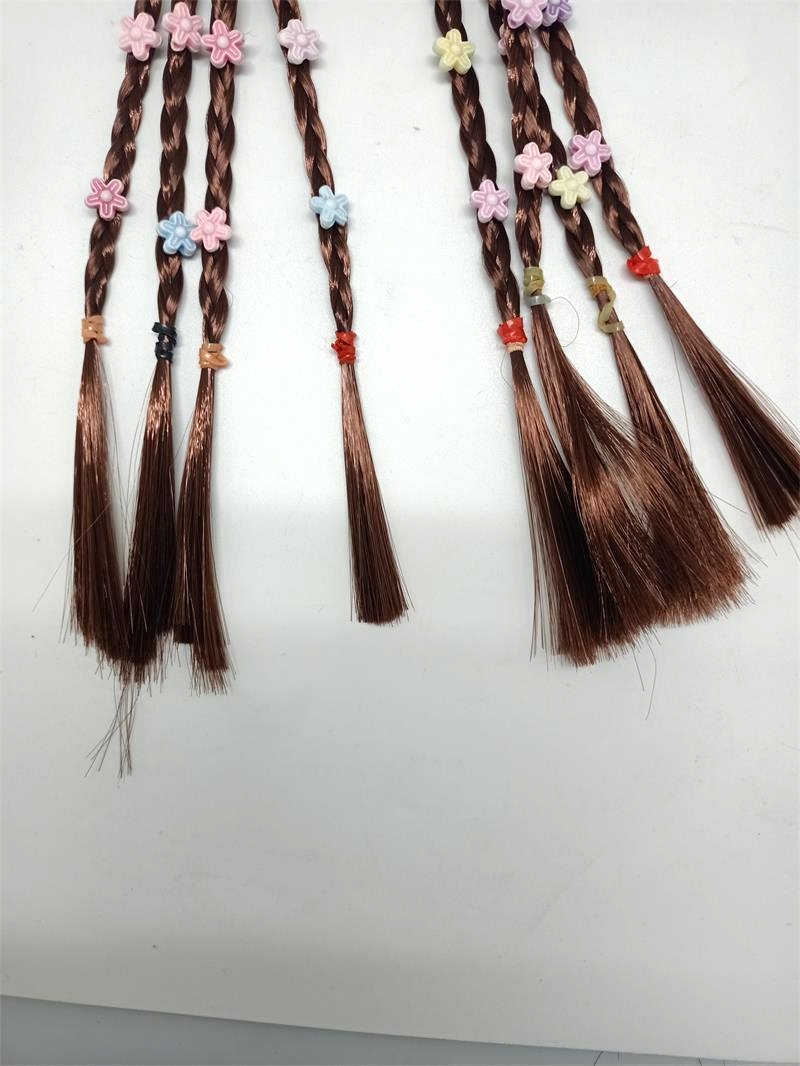Korean children's bow hair clips, wig bundles, cute little girl hair clips, headwear, princess curly hair clips, hair accessories Specification image