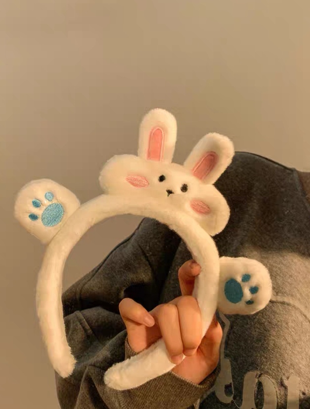 Cute Bunny Cat Paws Face Wash Headband undefined