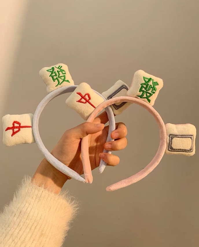 Mahjong Hair Hoops Face Wash Hair Hoops Cloth 4 Colors undefined