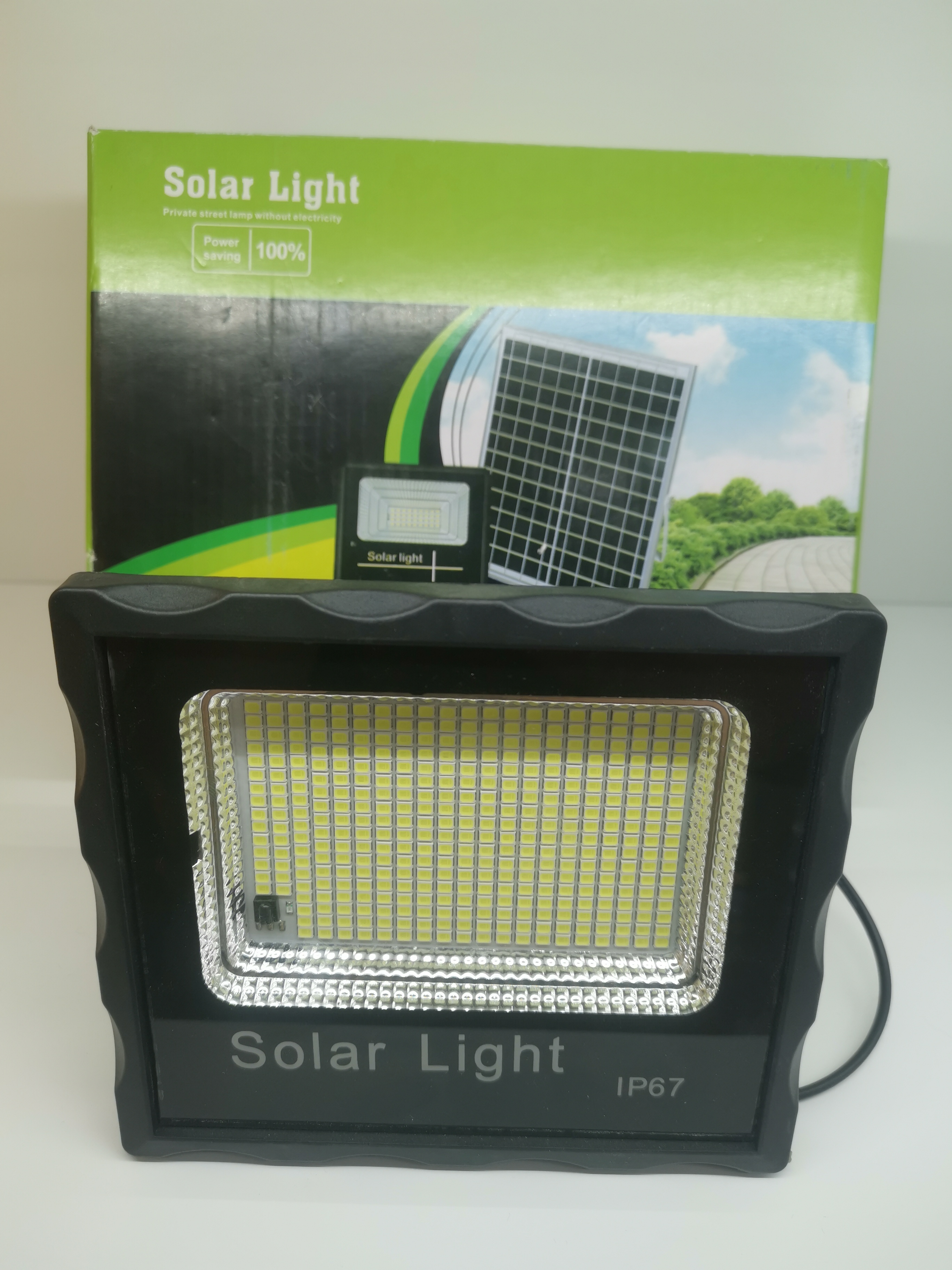 Luz de proyección solar serie de copa de bocal grande al aire libre con control remoto super brillante espacio-tiempo split panel solar ABS plástico hierro batería de litio resaltado 2835 luz cuentas caja de color paquete split espuma paquete integrado con barra Specification image