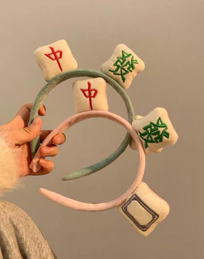 Mahjong Hair Hoops Face Wash Hair Hoops Cloth 4 Colors undefined