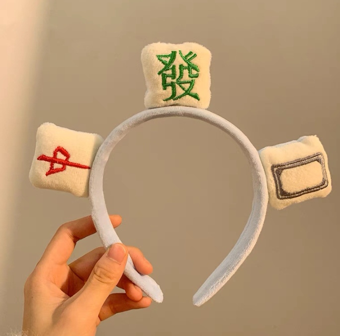 Mahjong Hair Hoops Face Wash Hair Hoops Cloth 4 Colors Item Picture