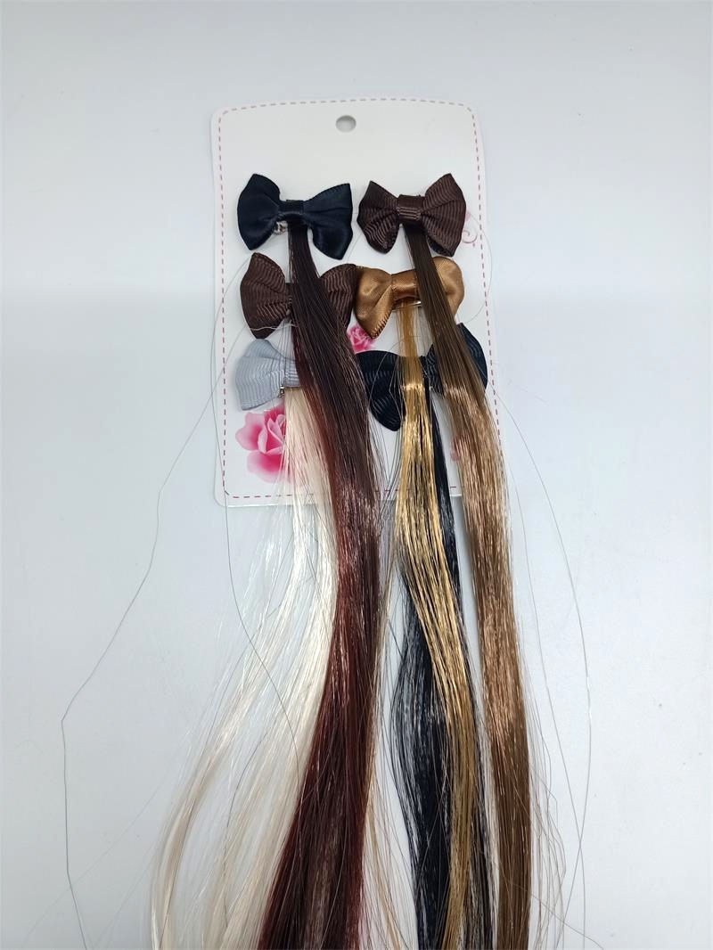 儿童假发发饰新款韩版直发女童蝴蝶结公主发卡头饰宝宝可爱发夹