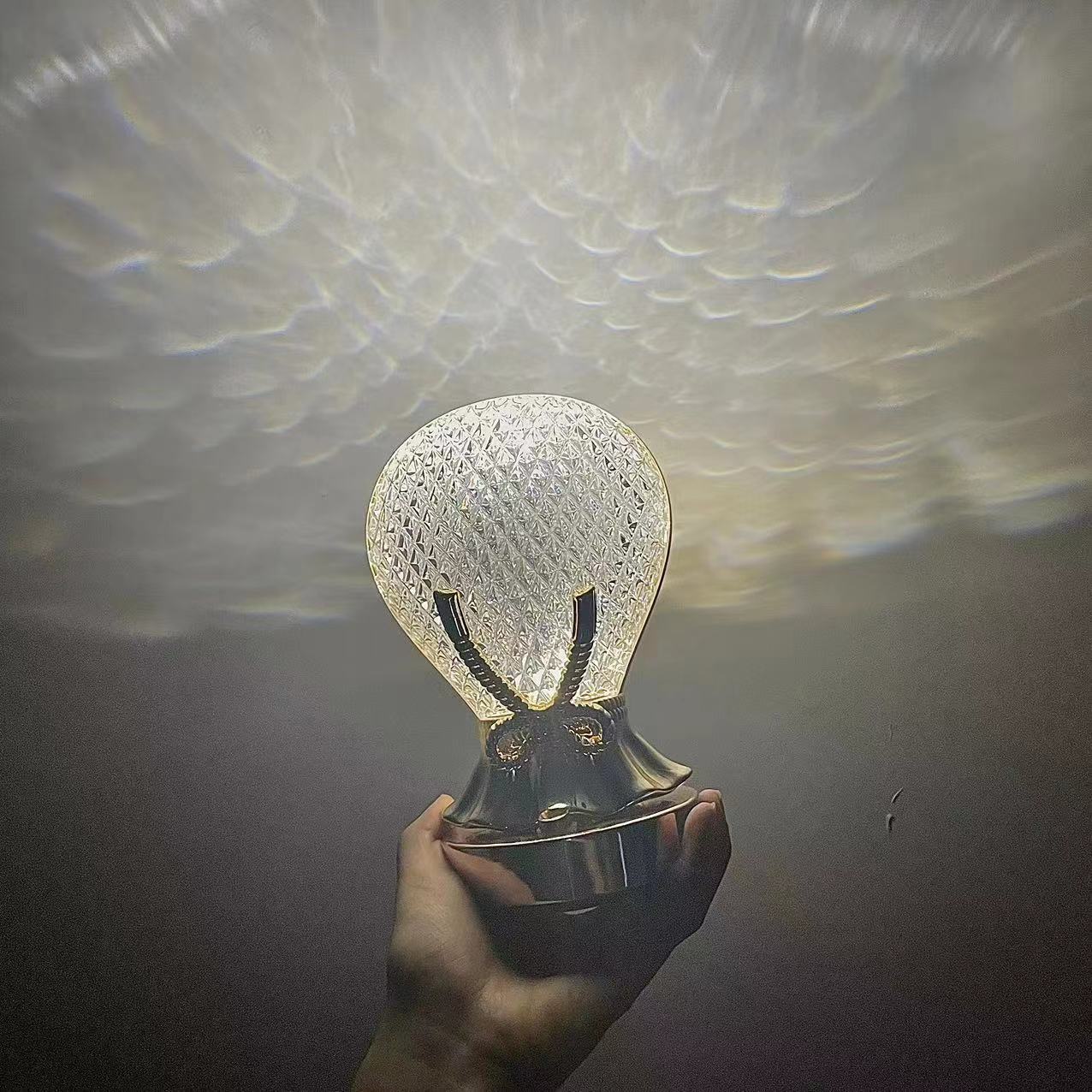 触摸式水晶台灯 床头台灯 充电式详情图7