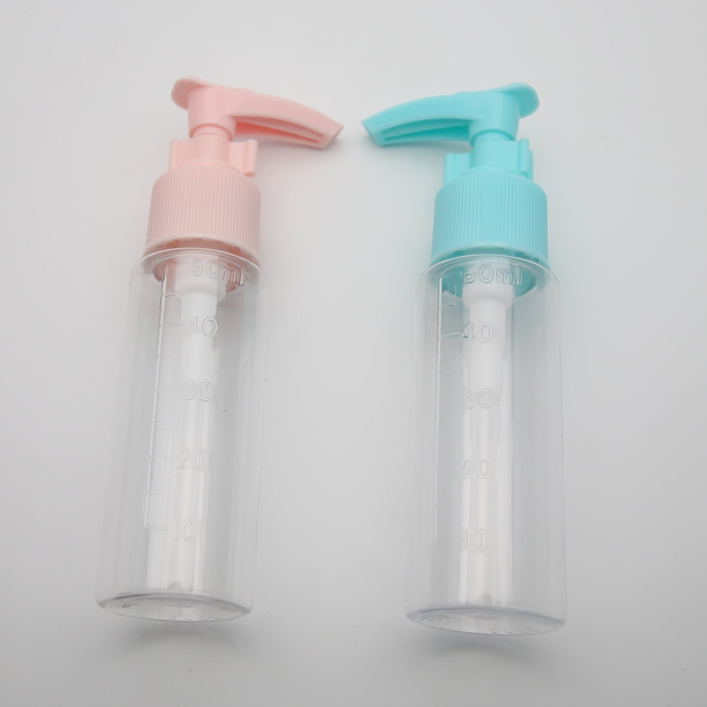 Press-Beak Bottle 50Ml Transparent Long Plastic Duck Beak Bottle Shower Gel Dispenser Cosmetic Bottle Wholesale Empty Bottle) Specification drawing