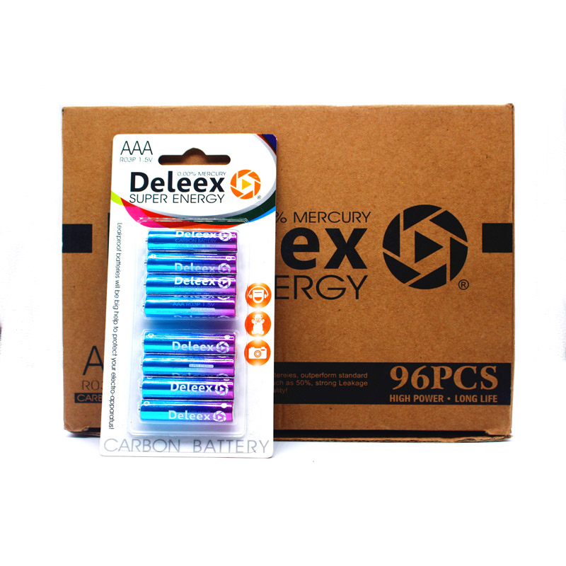 Deleex/碳性电池/精美/耐用高效/battery/话筒/遥控器/AAA电池/7号电池/R03P细节图