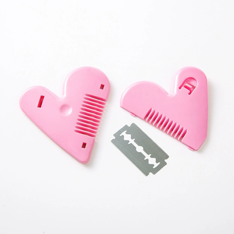 Heart-shaped double-sided hair comb, hair trimming knife, bangs trimming tool, thinning and trimming hair tips, heart-shaped hair comb, hair styling comb, plastic comb pic 5