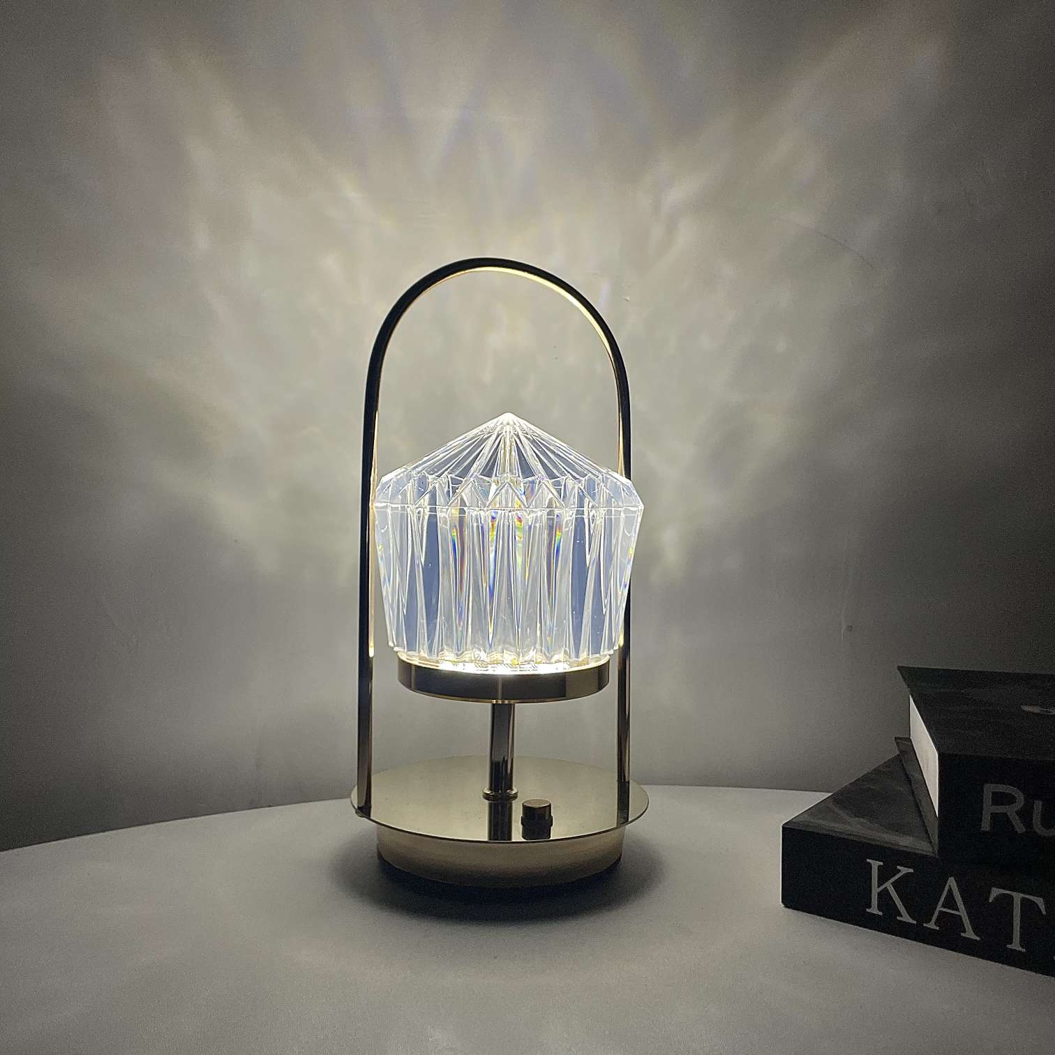 触摸式水晶台灯 床头台灯 充电式详情图1