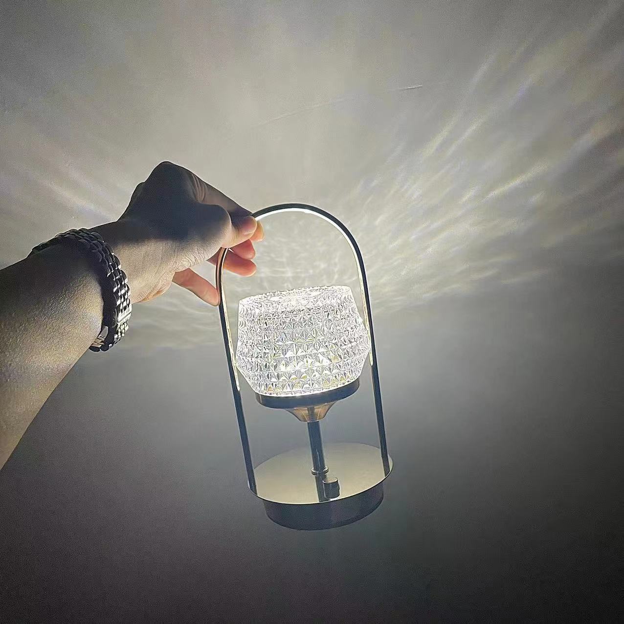 触摸式水晶台灯 床头台灯 充电式详情图10