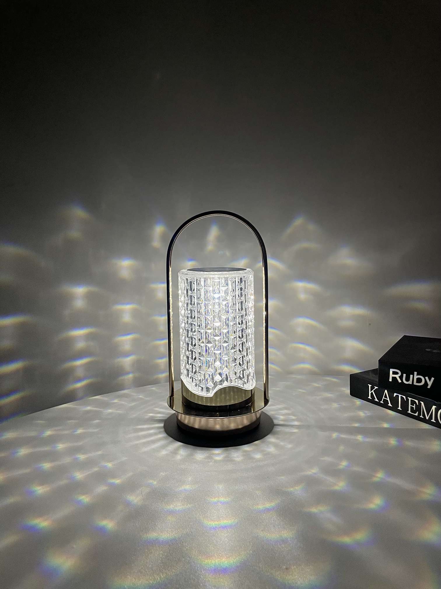 触摸式水晶台灯 床头台灯 充电式详情图11