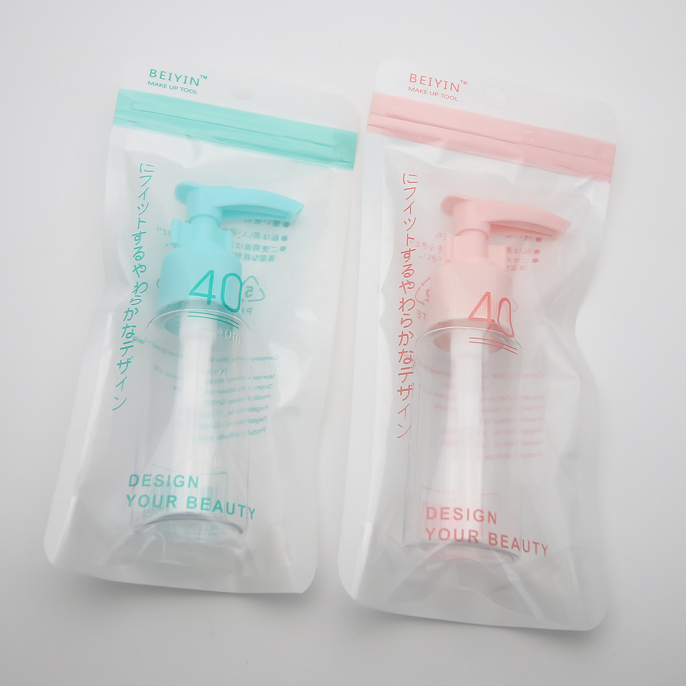 40 ml duckbill bottle body wash and hand sanitizer are portioned into bottles