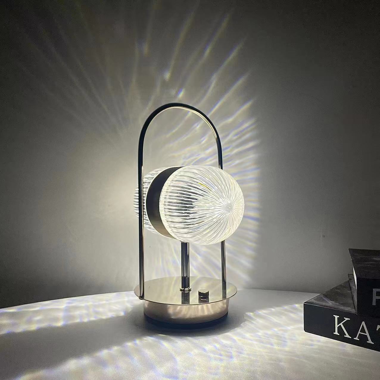 触摸式水晶台灯 床头台灯 充电式详情图9