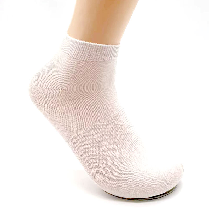 夏季短袜/男士船袜/22017/脚底按摩白底实物图