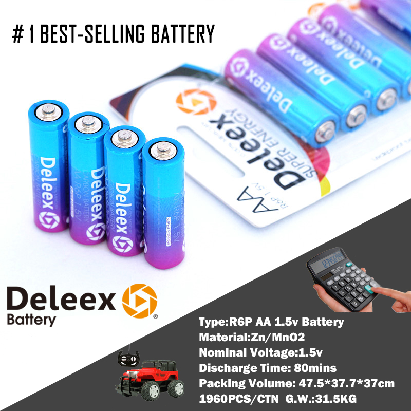 Deleex碳性电池简单包装AAA电池7号电池锌锰干电池手电筒电池遥控器电池玩具电池高效电池详情图5