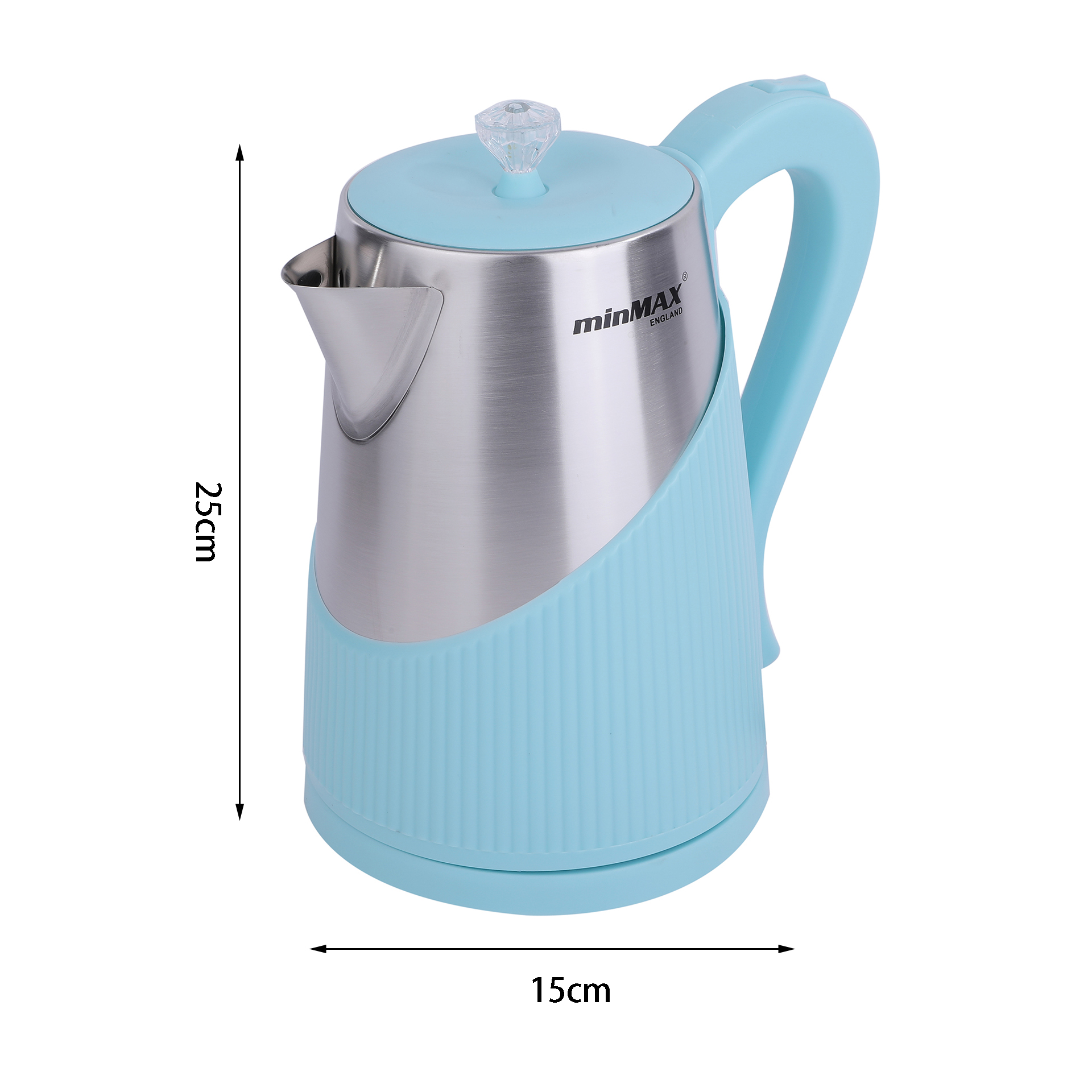 New electric kettle 8 8 1 2 Double-layer anti-scald stainless steel 2L large-capacity electric kettle, hot water kettle wholesale details Picture