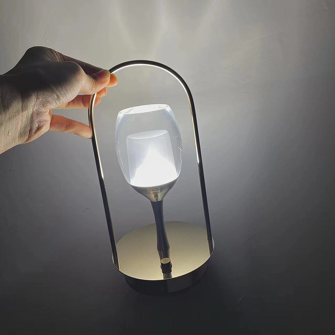 触摸式水晶台灯 床头台灯 充电式