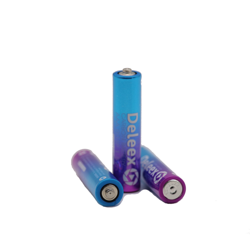 Deleex/碳性电池/精美/耐用高效/battery/话筒/遥控器/AAA电池/7号电池/R03P白底实物图