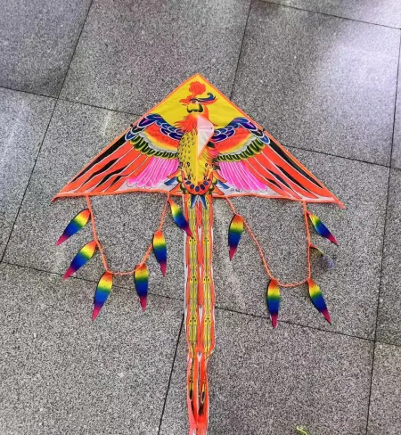 Heat transfer printed phoenix color flags are bright in color, easy to fly and sell well. Factory wholesale