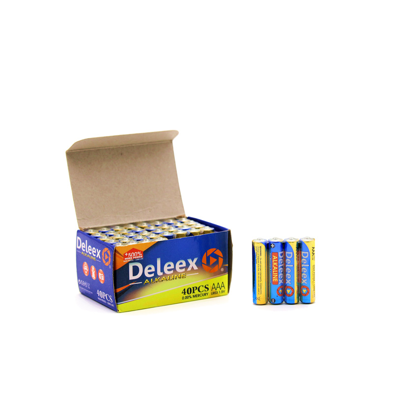 Deleex碱性电池4支装LR03简单包装AAA电池7号电池battery锌锰干电池遥控器电池玩具电池高效电池环保电池图