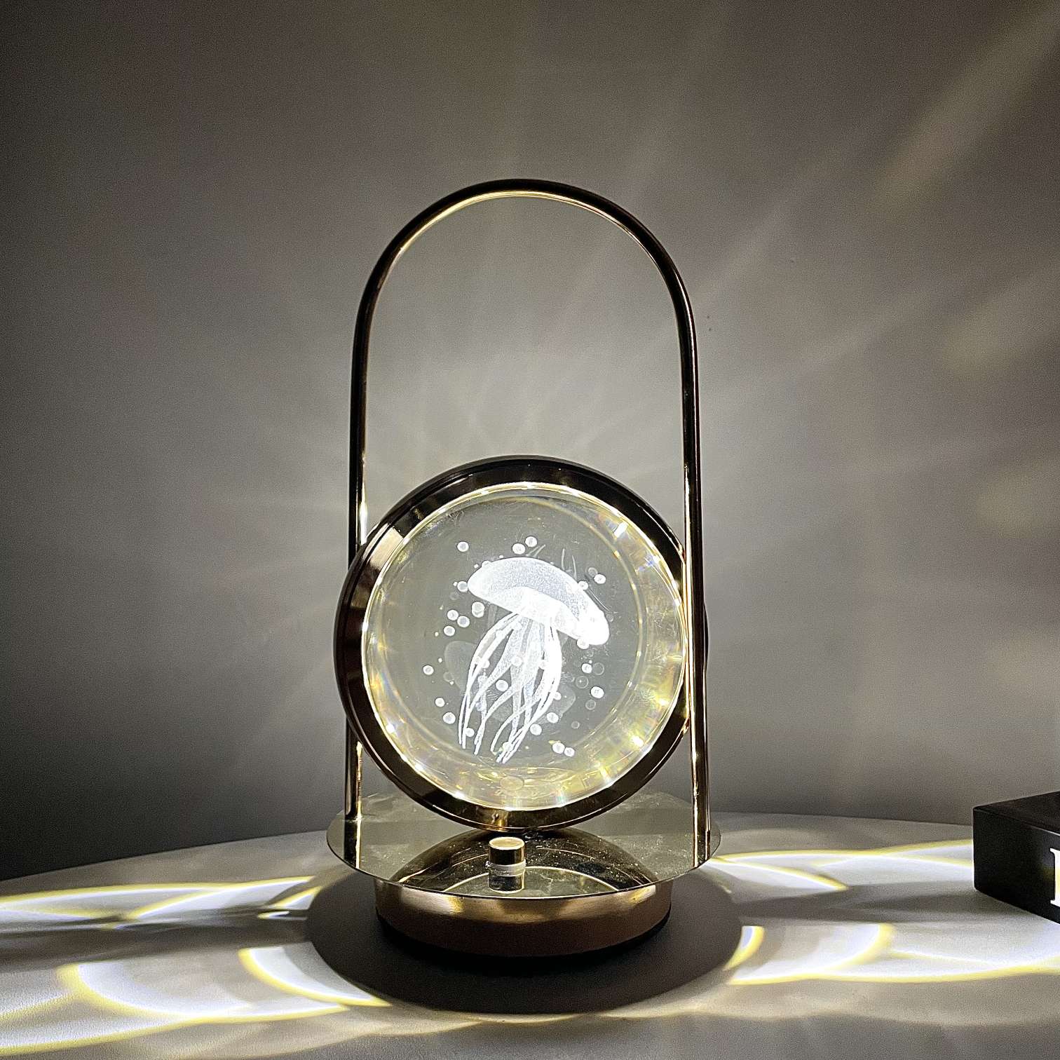 触摸式水晶台灯 床头台灯 充电式详情图4