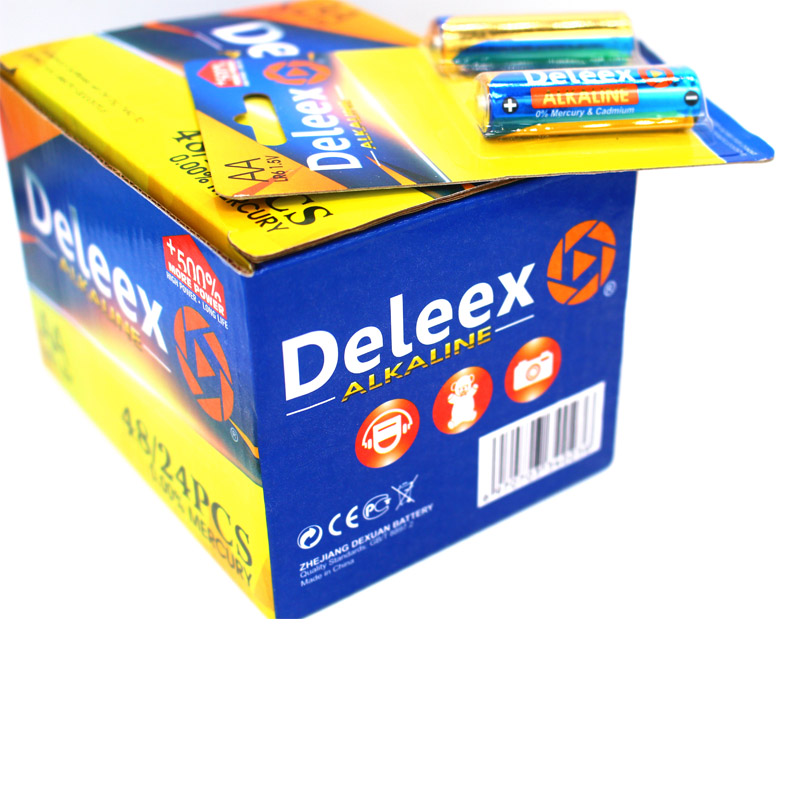 Deleex碱性电池2支装LR06纸卡包装AA电池5号电池battery锌锰干电池遥控器电池玩具电池高效电池环保电池详情图4