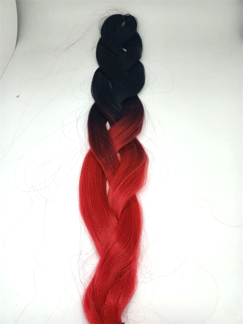 Trenzas africanas grandes pelucas trenzas de colores cuerdas de pelo trenzas de fibra química degradadas trenzas de reggae hip-hop trenzas trenzas de pelo "crossover" Item Picture