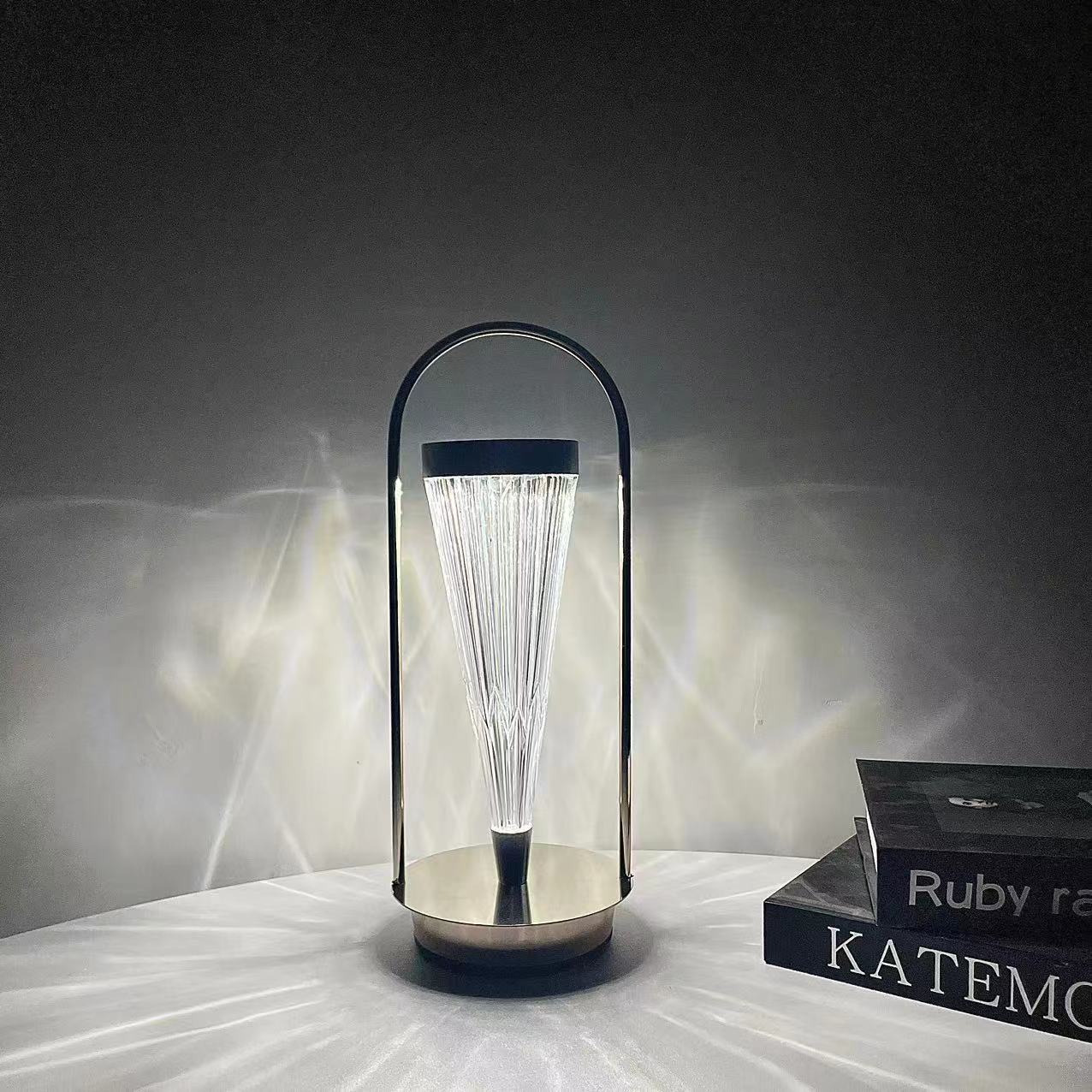 触摸式水晶台灯 床头台灯 充电式详情图6